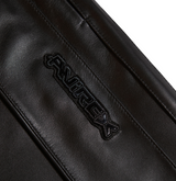 BLACK-OUT LEATHER RACER PANT