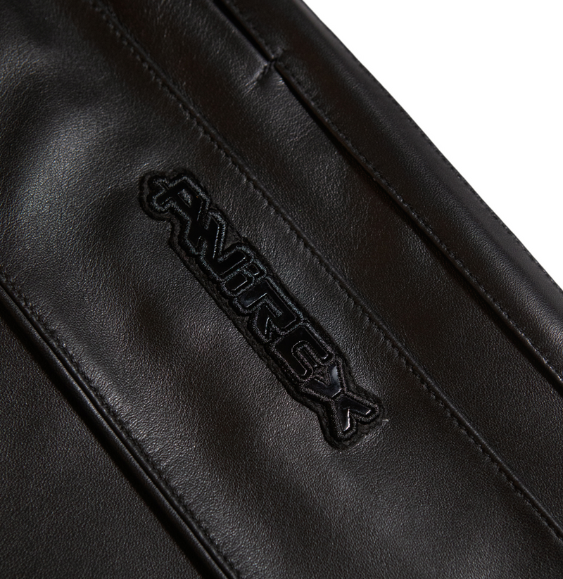 BLACK-OUT LEATHER RACER PANT