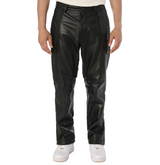 BLACK-OUT LEATHER RACER PANT
