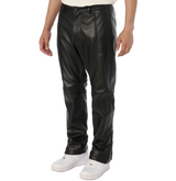 BLACK-OUT LEATHER RACER PANT