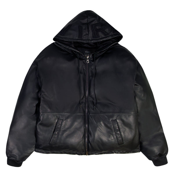NAPPA LEATHER PUFFER HOODIE