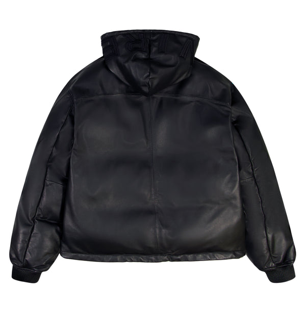 NAPPA LEATHER PUFFER HOODIE