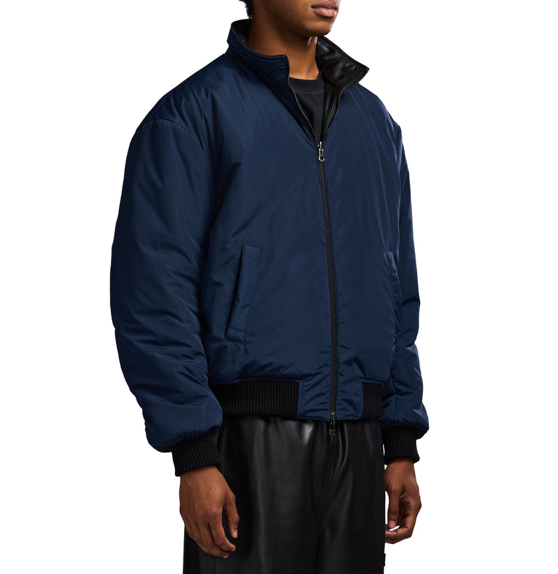 REVERSIBLE NAPPA LEATHER TRACK JACKET