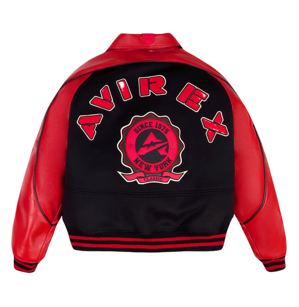 CLASSIC WOOL LEATHER VARSITY JACKET