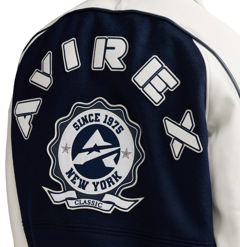 CLASSIC WOOL LEATHER VARSITY JACKET
