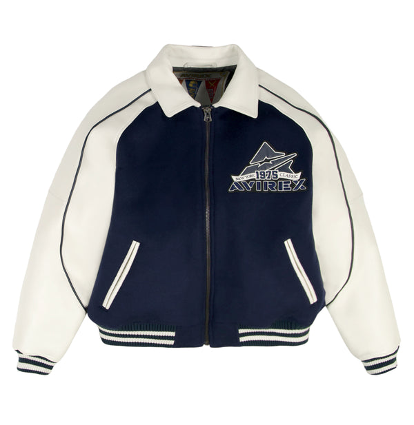CLASSIC WOOL LEATHER VARSITY JACKET