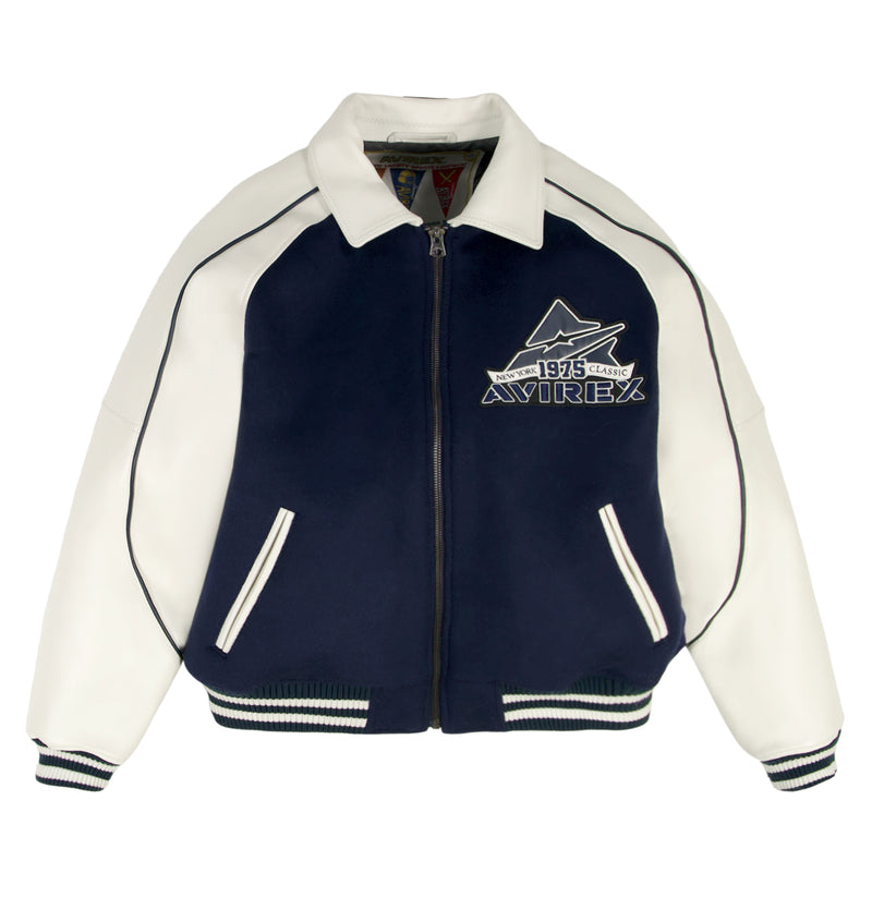 CLASSIC WOOL LEATHER VARSITY JACKET