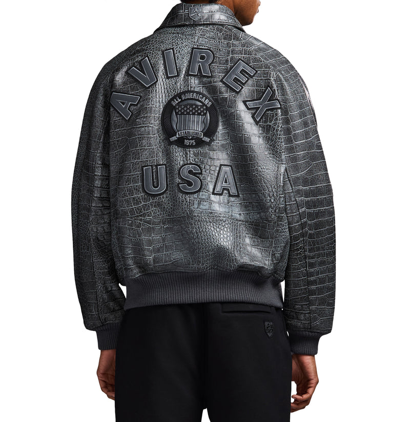 LIMITED EDITION DISTRESSED CROC ICON JACKET