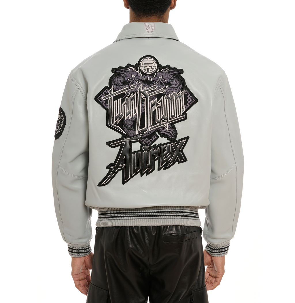 Avirex twin dragon leather jacket outlet