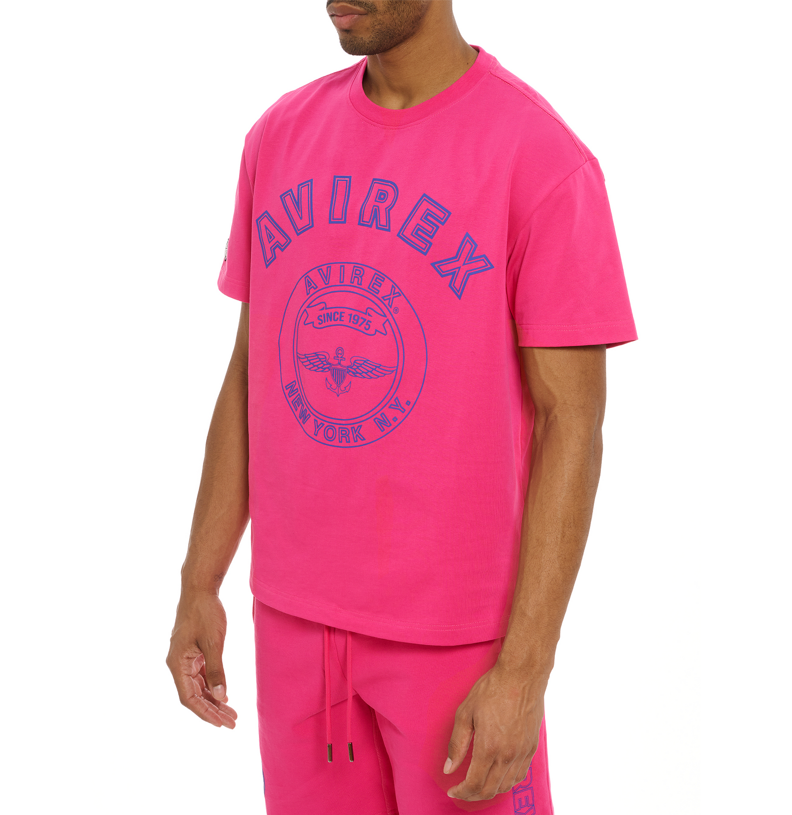 Tシャツ・カットソー ^LEATHERY^ Multi-stripe overfit rugby shirt PINK LRTS5103PK STADIUM TEE – Avirex