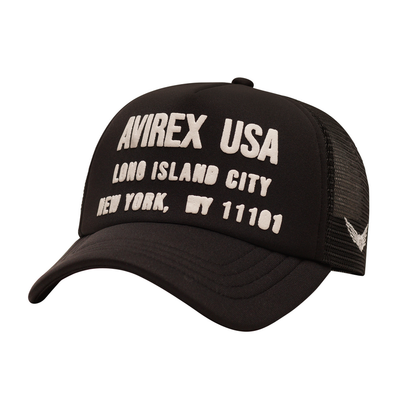 Avirex Aviator Trucker Hat Black