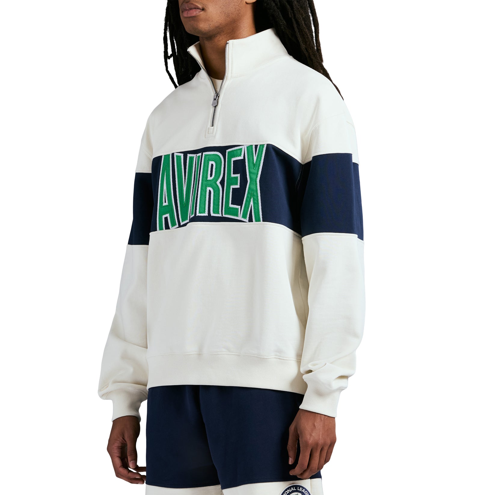 XLARGE × AVIREX CREWNECK SWEAT FOAMING CREW NECK SWEAT 