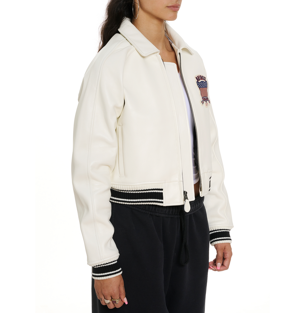 White avirex jacket store