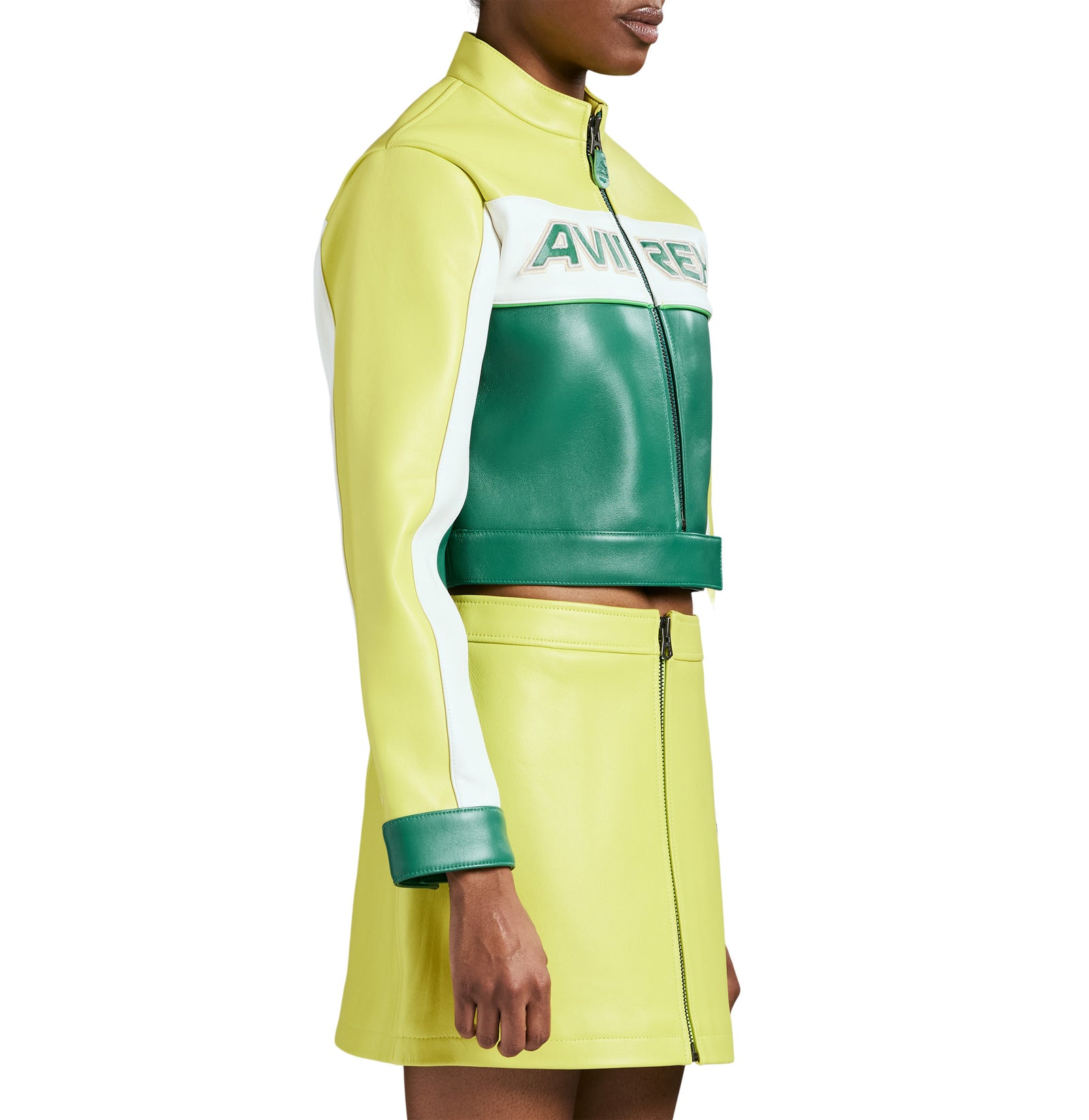 CROPPED COLORBLOCK MOTO JACKET – Avirex