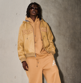SCRIPT NAPPA LEATHER HOODIE