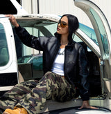 CROPPED STUDDED ICON JACKET
