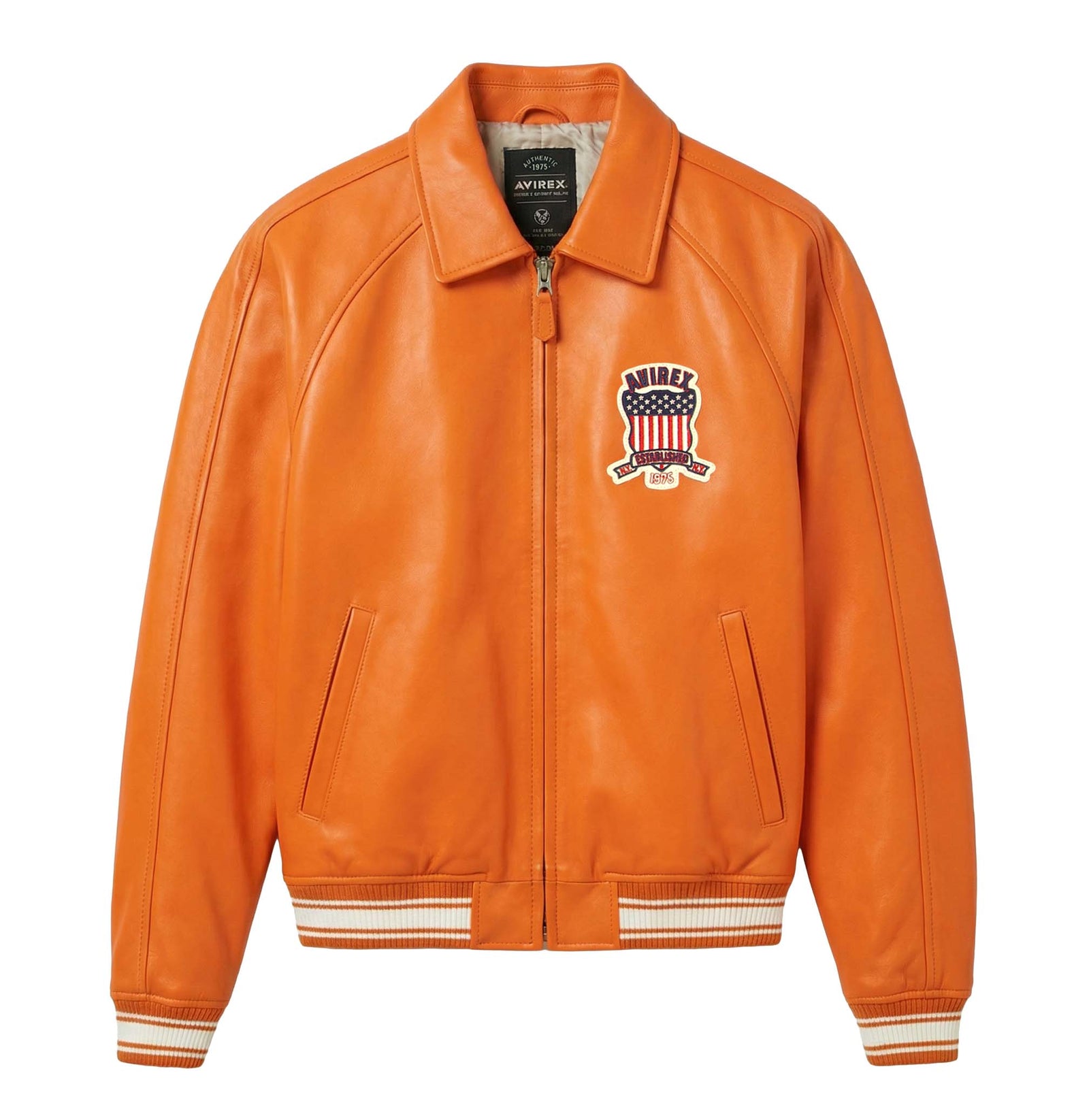 【美品】AVIREX P.D.W FACEMASK LEATHER JACKET AVIREX - 希少！AVIREX P.D.W. レザージャケット 牛革 フェイスマスク
