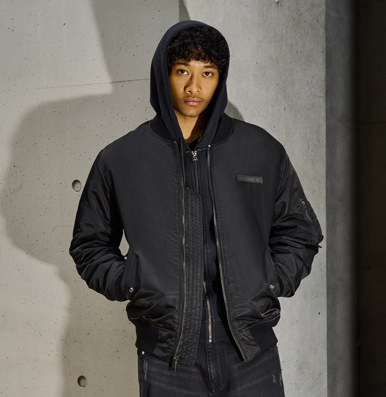AVIREX アヴィレックス　MA-1 BLACK EXTRA LARGE MA-1 COMMERCIAL LOGO | AVIREX（アヴィレックス） ｜【公式