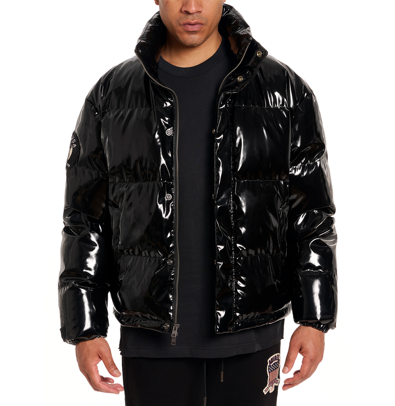 Gloss down shop puffer coat