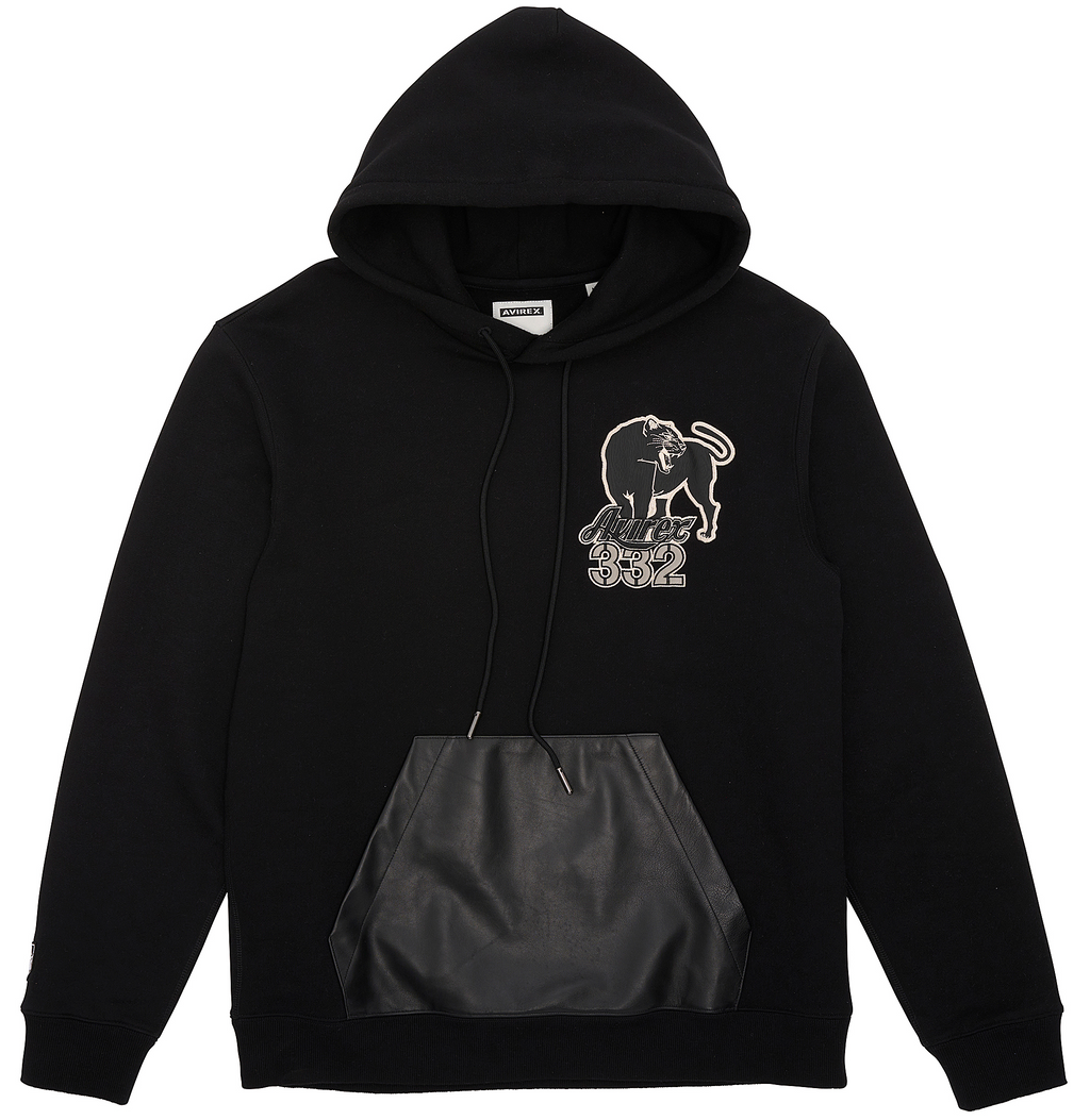 Avirex black online and red hoodie