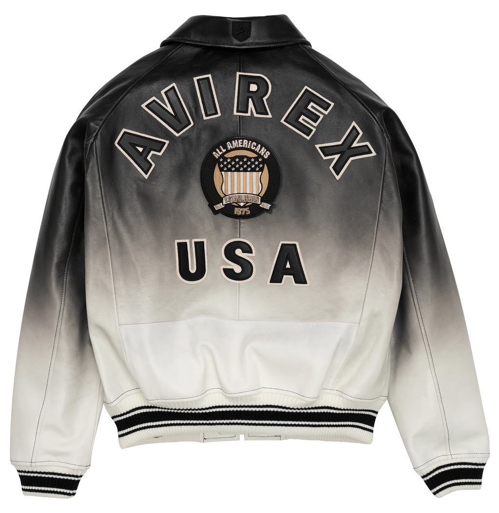 AVIREX USA Authentic Varsity Leather Jacket Size M