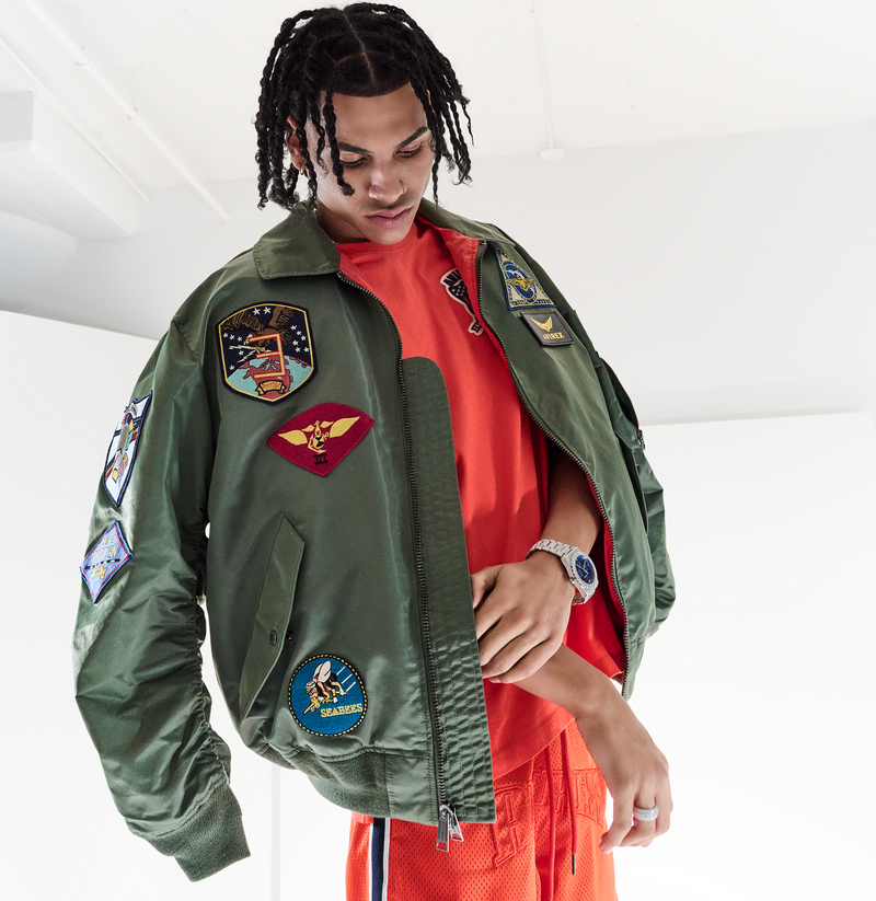 CWU SATIN FLIGHT JACKET Avirex