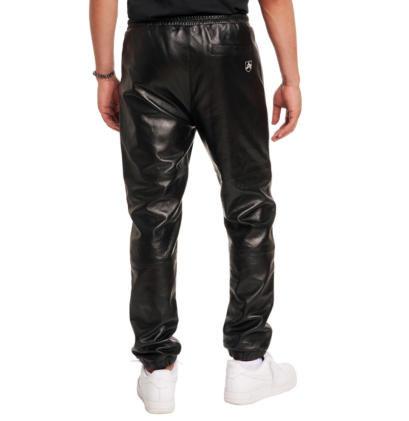 LEATHER TRACK PANT