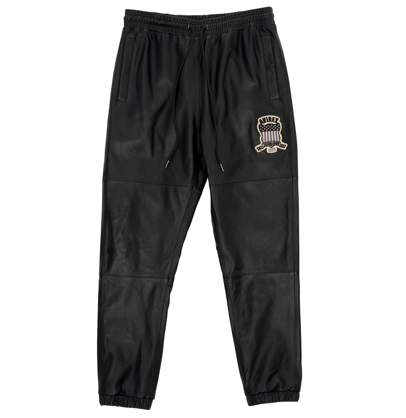 LEATHER TRACK PANT